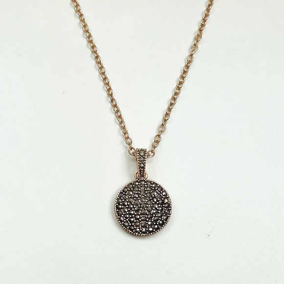 Judith Jack Marcasite and Crystal Reversible Sterling Silver Pendant Necklace - Picture 7 of 10